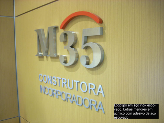 Letreiros, letras caixa, letras bloco, letras em aço inox.