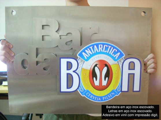 Letreiros, letras caixa, letras bloco, letras em aço inox.