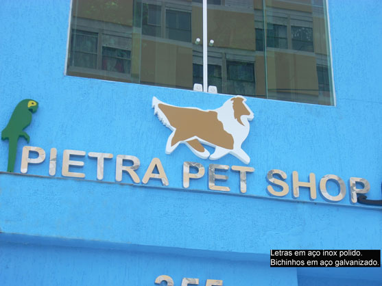 Letreiros, letras caixa, letras bloco, letras em a&ccedil;o inox.